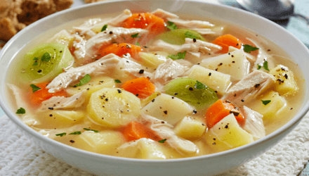 Hühner-Gemüse-Suppe „Minestrone alla Pollo“